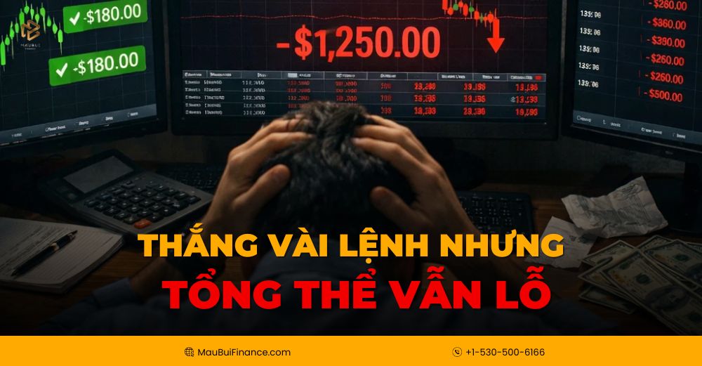 Thắng Vài Lệnh Nhưng Tổng Thể Vẫn Lỗ: Vì Sao Trader Đúng Nhiều Lần Vẫn Không Kiếm Được Tiền?
