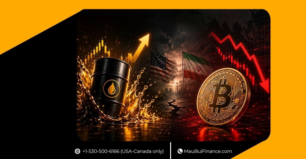 DẦU TĂNG GẦN 5% KHI ĐÀM PHÁN MỸ–IRAN BẾ TẮC, BTC LÙI VỀ QUANH $64,000