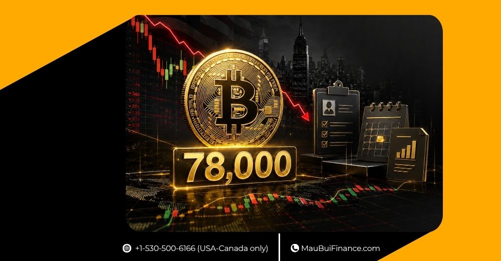 STOCKS MỸ CHỊU ÁP LỰC, BITCOIN GIỮ $78,000 TRƯỚC LOẠT DỮ LIỆU VIỆC LÀM