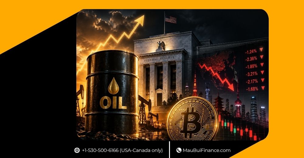DẦU BẬT TRÊN $107, FED SẮP HỌP — STOCKS CHÂU Á GIẢM, BTC LÙI VỀ QUANH $76,700