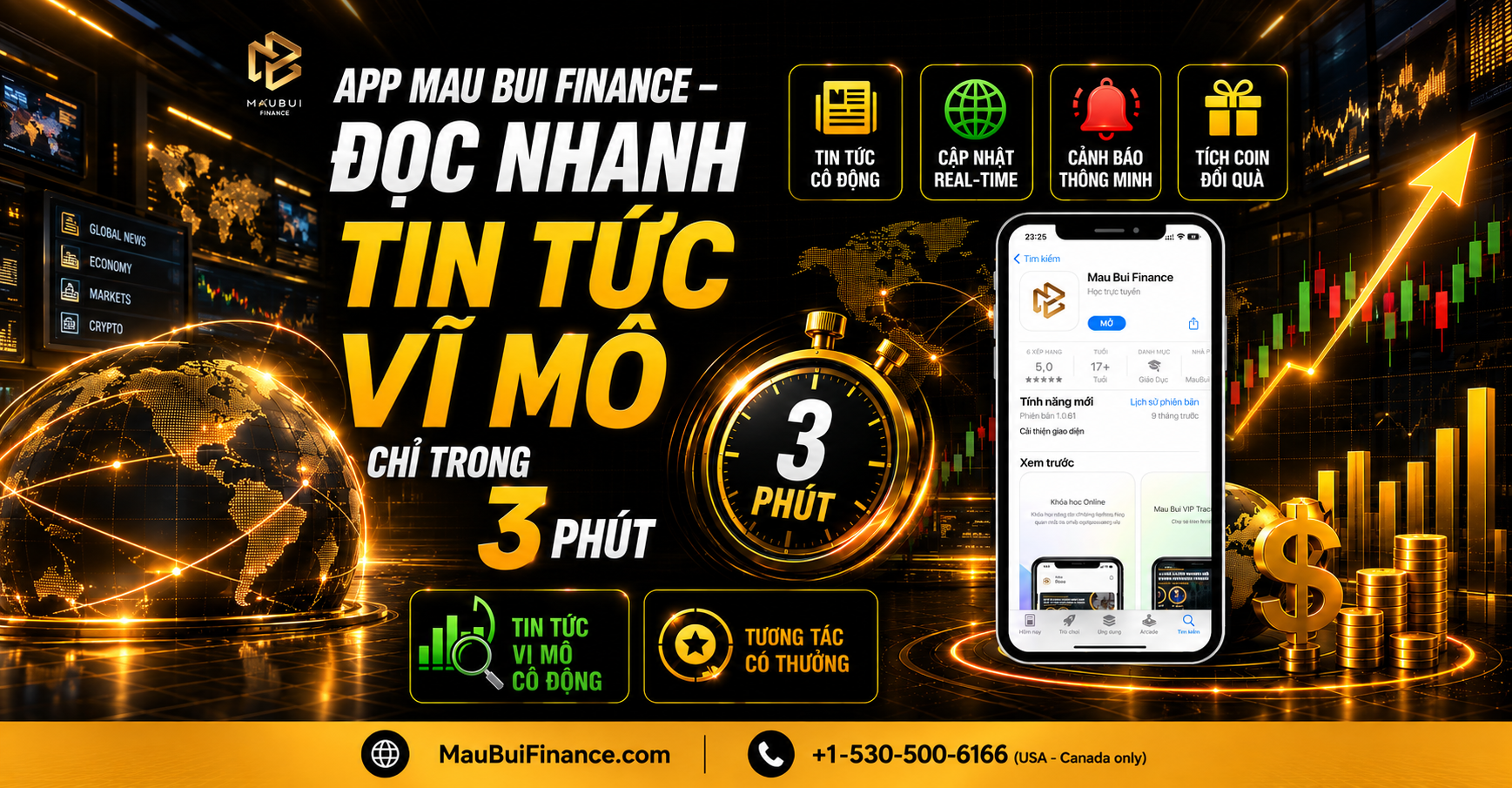 App Mau Bui Finance – Đọc Nhanh Tin Tức Vĩ Mô Chỉ Trong 3 Phút